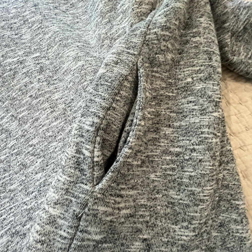 ZSupply Sherpa lined Gray and Cream Open Front Women's Sweater/Blazer -Med - Picture 3 of 8